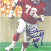 Dan Dierdorf Autographed St. Louis Cardinals Goal Line Art HOF 96 Blue 11061