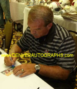 Dan Dierdorf Autographed St. Louis Cardinals Goal Line Art HOF 96 Blue 11061