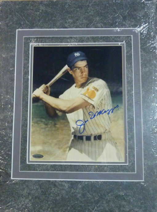 Joe Dimaggio Autographed New York Yankees 8X10 Matted Photo TriStar 11064