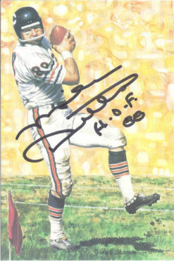 Mike Ditka Autographed/Signed Chicago Bears Goal Line Art Black HOF 88 11073