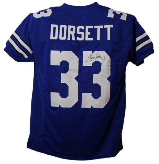 Tony Dorsett Autographed Dallas Cowboys Blue Jersey JSA 11113