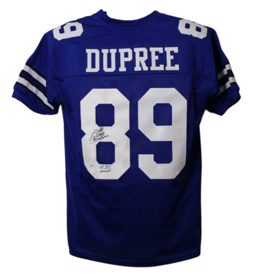 Billy Joe Dupree Autographed Dallas Cowboys Blue XL Jersey SB XII JSA 11129