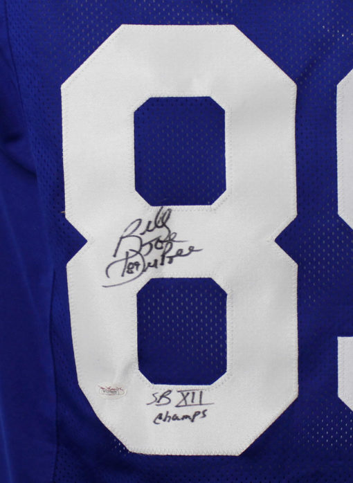 Billy Joe Dupree Autographed Dallas Cowboys Blue XL Jersey SB XII JSA 11129