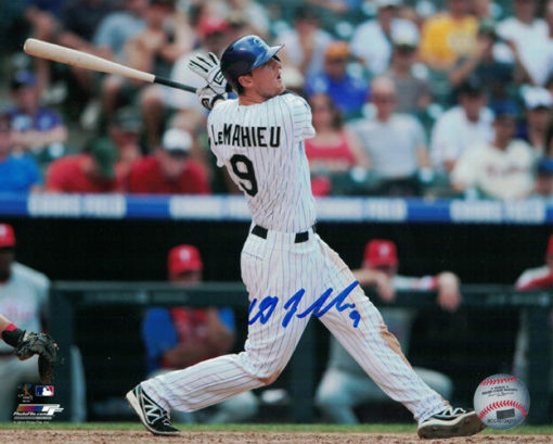 DJ Lemahieu Autographed/Signed Colorado Rockies 8x10 Photo 11135