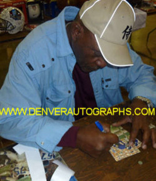 Carl Eller Autographed Minnesota Vikings Goal Line Art Card HOF 04 Blue 11141