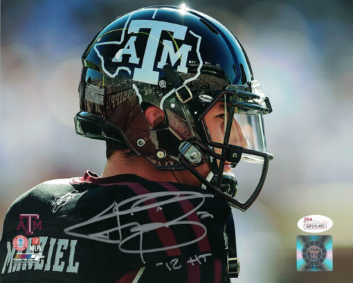 Johnny Manziel Autographed Texas A&M Aggies 8x10 Photo HT 12 JSA 11143