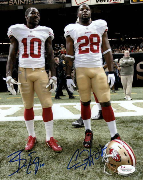 Carlos Hyde & Bruce Ellington Signed 8x10 Photo San Francisco 49ers JSA 11150