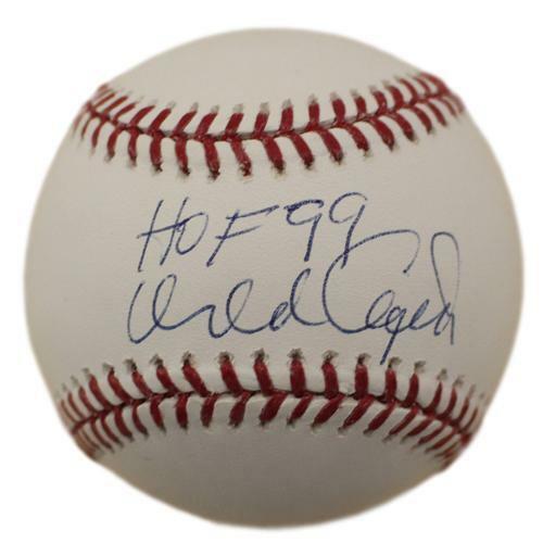 Orlando Cepeda Autographed OML Baseball 3 Stats San Francisco Giants TRI 11154