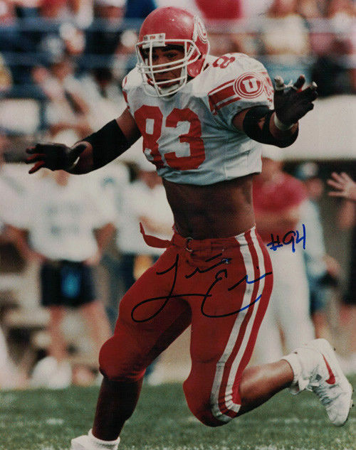 Luther Eliss Autographed/Signed Utah Utes 8x10 Photo 11157