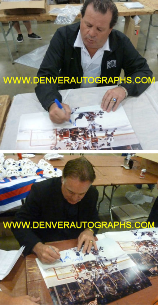 Mike Eruzione & Jim Craig Autographed/Signed USA Hockey 16x20 Photo JSA 11203