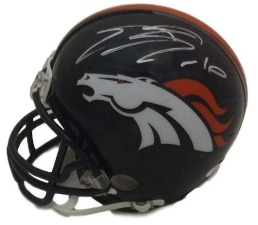 Emmanuel Sanders Autographed/Signed Denver Broncos Mini Helmet JSA 11218