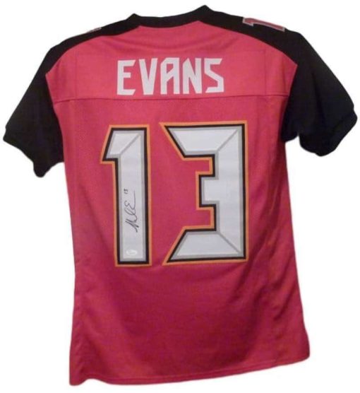 Mike Evans Autographed/Signed Tampa Bay Buccaneers Red XL Jersey JSA 11219