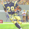 Marshall Faulk Autographed St Louis Rams Goal Line Art Card HOF 20XI 11232
