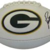 Brett Favre Autographed/Signed Green Bay Packers Logo Football PSA 11243