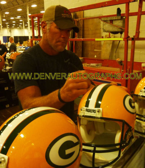 Brett Favre Autographed Green Bay Packers Proline Helmet 3 Insc PSA 11248