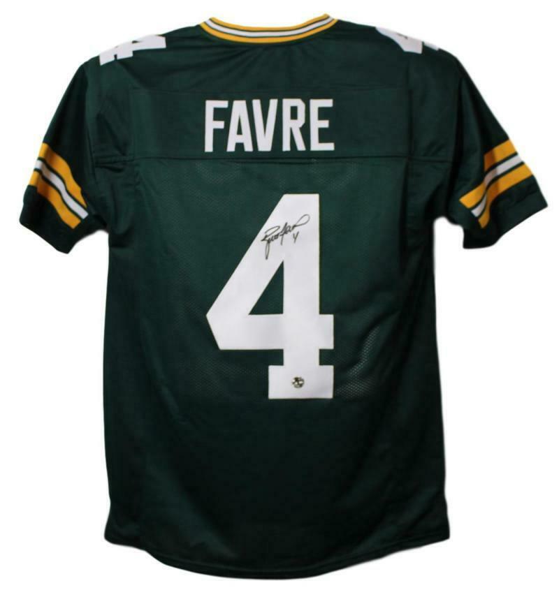 Brett Favre Autographed/Signed Green Bay Packers XL Green Jersey 11249