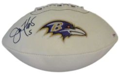Joe Flacco Autographed/Signed Baltimore Ravens Logo Football PSA/DNA 11279