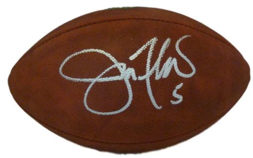 Joe Flacco Autographed Baltimore Ravens Official NFL Football JSA 11281