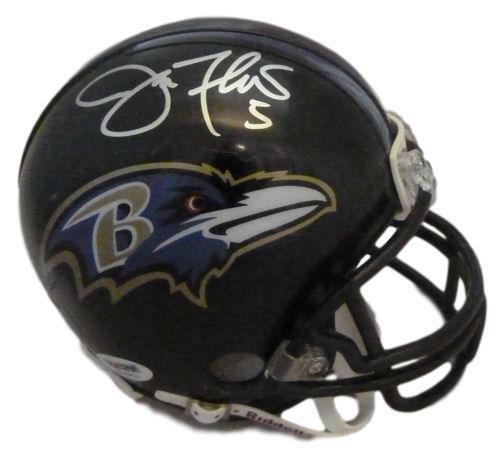Joe Flacco Autographed/Signed Baltimore Ravens Mini Helmet PSA 11284