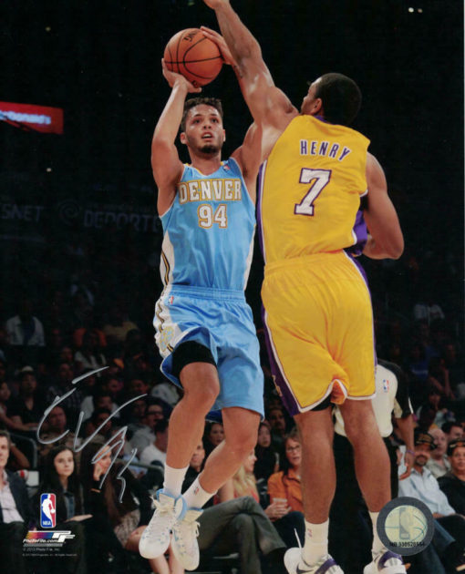 Evan Fournier Autographed/Signed Denver Nuggets 8x10 Photo 11320 PF