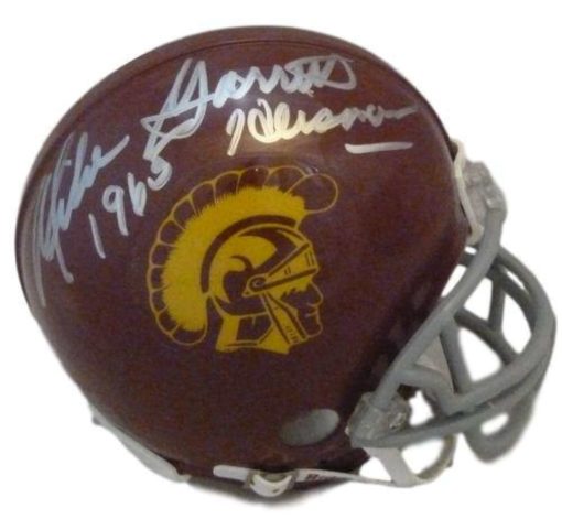 Mike Garrett Autographed/Signed USC Trojans Mini Helmet 65 Heisman 11353