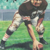 Frank Gatski Autographed Cleveland Browns Goal Line Art Card Black HOF 11362