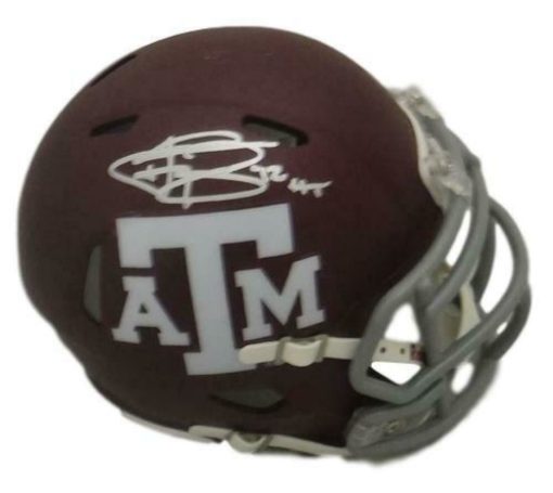 Johnny Manziel Autographed/Signed Texas A&M Aggies Red Mini Helmet HT JSA 11366