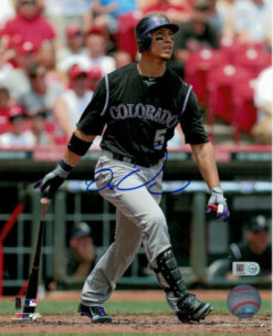 Carlos Gonzalez Autographed/Signed Colorado Rockies 8x10 Photo 11404