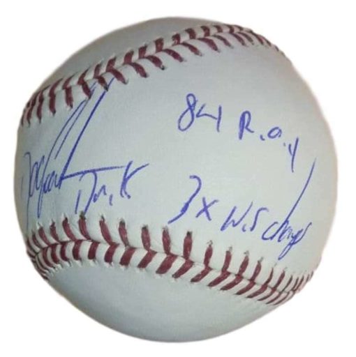 Dwight Gooden Autographed OML New York Mets Baseball w/5 Stats11414