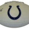 Frank Gore Autographed/Signed Indianapolis Colts White Logo Football JSA 11421