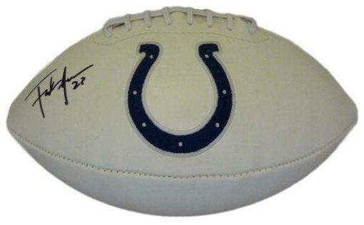 Frank Gore Autographed/Signed Indianapolis Colts White Logo Football JSA 11421