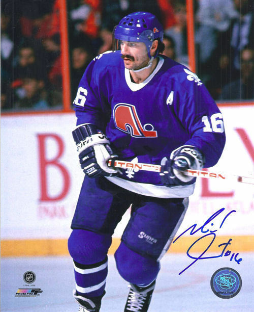 Michel Goulet Autographed/Signed Quebec Nordiques 8x10 Photo 11429