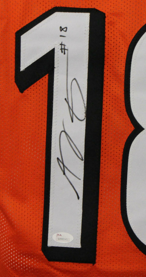 AJ Green Autographed/Signed Cincinnati Bengals XL Orange Jersey JSA 11449