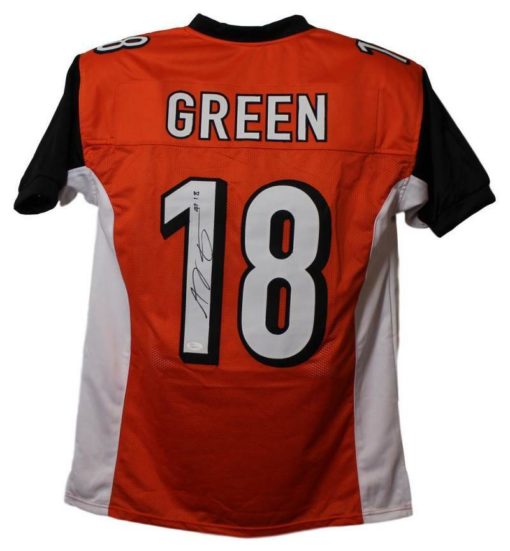 AJ Green Autographed/Signed Cincinnati Bengals XL Orange Jersey JSA 11449