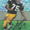 Joe Greene Autographed Pittsburgh Steelers Goal Line Art Card Blue HOF 11455