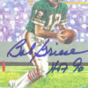 Bob Griese Autographed Miami Dolphins Goal Line Art Card Blue HOF 11484