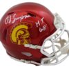 OJ Simpson Autographed/Signed USC Trojans Chrome Mini Helmet Heisman JSA 11492