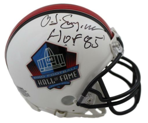 O.J. Simpson Autographed/Signed Buffalo Bills HOF Mini Helmet HOF JSA 11496