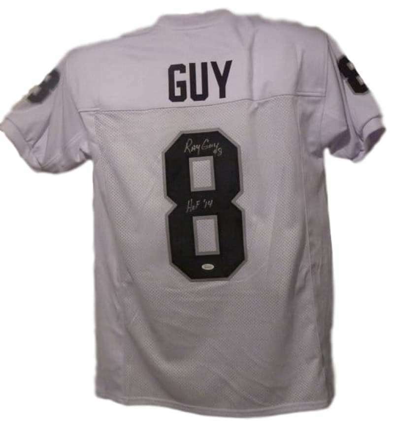 Ray Guy Autographed/Signed Oakland Raiders White XL Jersey JSA 11523