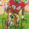 Charles Haley Autographed San Francisco 49ers Goal Line Art Card HOF Black 11526