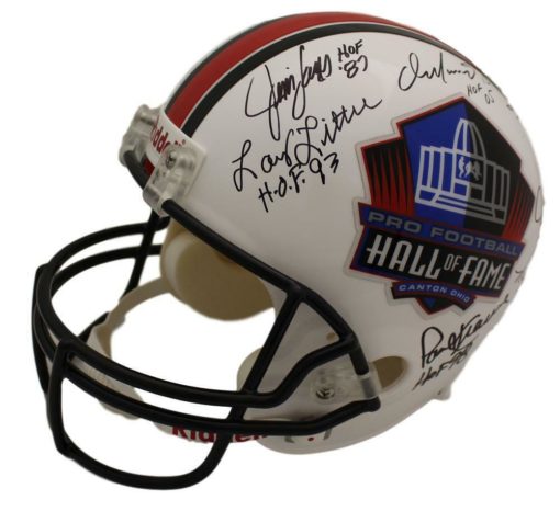 Hall of Fame NFL Signed Replica Helmet 18 Sigs Marino Dawson Maynard FOD 11530