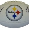 Jack Ham Autographed/Signed Pittsburgh Steelers Logo Football HOF 88 JSA 11534