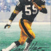 Jack Ham Autographed Pittsburgh Steelers Goal Line Art Card HOF 88 Black 11535
