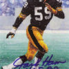 Jack Ham Autographed Pittsburgh Steelers Goal Line Art In Blue Card HOF 11536