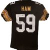 Jack Ham Autographed/Signed Pittsburgh Steelers Black XL Jersey HOF 11539