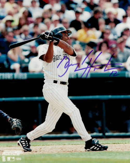 Darryl Hamilton Autographed/Signed Colorado Rockies 8x10 Photo 11544