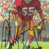 Chris Hanburger Signed Washington Redskins Goal Line Art Black HOF 11552