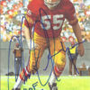 Chris Hanburger Autographed Washington Redskins Goal Line Art Blue HOF 11553