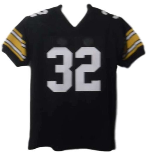 Franco Harris Autographed/Signed Pittsburgh Steelers Black XL Jersey JSA 11573