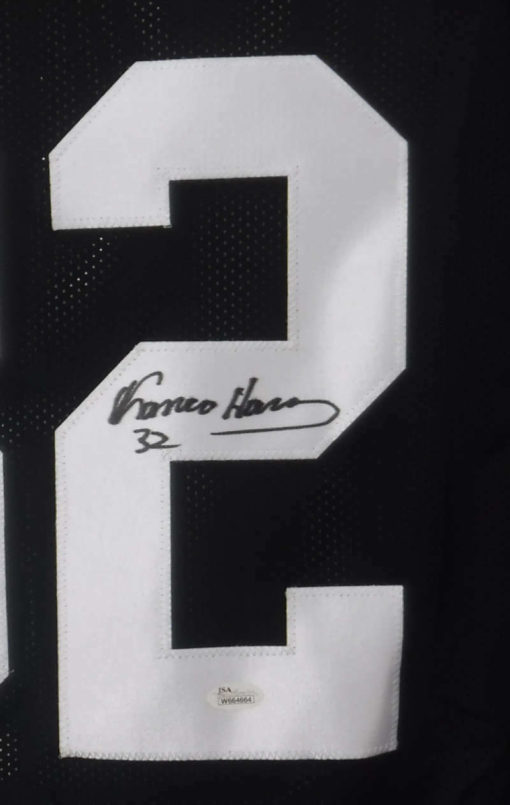 Franco Harris Autographed/Signed Pittsburgh Steelers Black XL Jersey JSA 11573